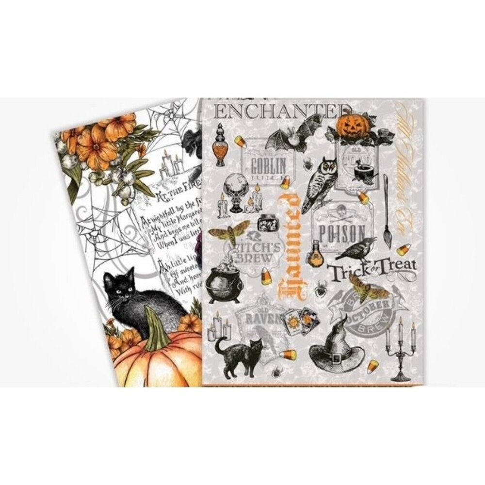 NWT Michel Design Works Halloween Kitchen Towel Set Of 2